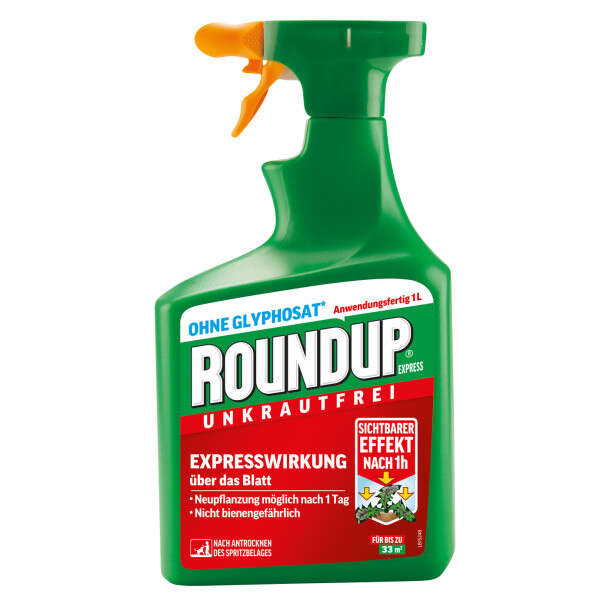 Roundup Unkrautfrei Express Spray und Fertigmischung